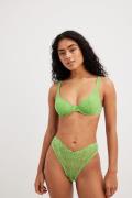 NA-KD Lingerie V-formade spetstrosor - Green