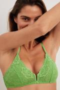 NA-KD Lingerie Mjuk spets-BH med V-bygel - Green