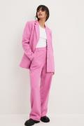 NA-KD Trend Melange raka kostymbyxor - Pink