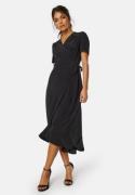 John Zack Short Sleeve Wrap Dress Black XXL (UK18)