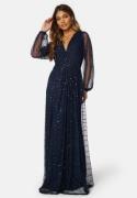 AngelEye Long Sleeve Sequin Dress Navy XS (UK8)