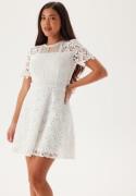 Bubbleroom Occasion Crochet Lace short dress White 34