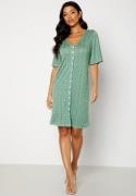 Happy Holly Malini button frill dress Green / Floral 40/42