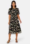 Happy Holly Lynetta Midi Dress Black / Floral 52/54