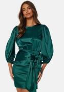 BUBBLEROOM Nellie Satin Dress Dark green 36