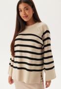 Object Collectors Item Objester LS Knit Top Sandshell Stripes:Black M