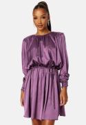 BUBBLEROOM Klara Satin Dress Dark purple XS