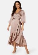 Bubbleroom Occasion Gilda Wrap Dress Mole 4XL