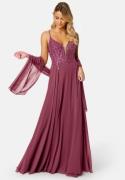 Christian Koehlert Chiffon evening dress Marsala Red 36