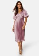 Bubbleroom Occasion Juliet Pleated Dress Dark dusty pink 42