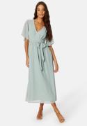 Bubbleroom Occasion Butterfly Sleeve Midi Dress Dusty green 42