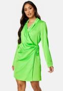 VILA Johanna Wrap Short Dress Jade Lime 38