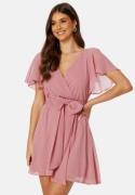 Goddiva Flutter Skater Dress Dusty Pink XS (UK8)