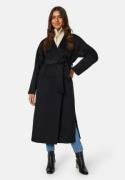 BUBBLEROOM Leslie Belted Wool Coat Black S