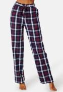 BUBBLEROOM Naya Flannel Pants Dark blue / Checked 34