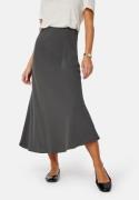 Pieces Pcfranan HW Midi Skirt Dark grey S