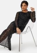 SELECTED FEMME Slfnoel Ls Ankle Sequins dress Black 42