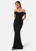 Goddiva Off Shoulder Maxi Dress Black XL (UK16)