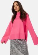 Pieces Pcfenda LS High Neck Knit Hot Pink S