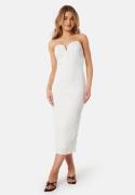 VERO MODA Vmcora Tube Wavy Calf Dress Blanc De Blanc M