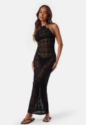 BUBBLEROOM Fine Knitted Crochet Dress Black M