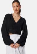 BUBBLEROOM Viscose Crepe Blouse Black M