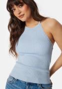 ONLY Onlgemma Scallop Hltneck Top Cashmere Blue L