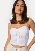 BUBBLEROOM Broderie Anglaise Bustier Top White S