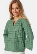 Happy Holly Broderie Anglaise Blouse Green 44/46