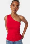 BUBBLEROOM One Shoulder Top Red XS