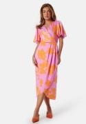 VILA Vinakita V-Neck wrap midi Patterned 38