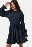 BUBBLEROOM Viscose Frill Dress Navy 38