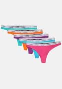 Calvin Klein 5 pack Thong Low Rise GRN/FCH FDR/DHL/BL A/VBRT ORG XL