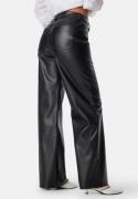 BUBBLEROOM Straight PU Trousers Black 40