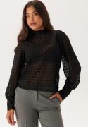 VERO MODA Vmbecca Ls High Neck Lace Top Black XS