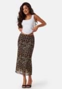 BUBBLEROOM Mesh Midi Skirt Leopard M