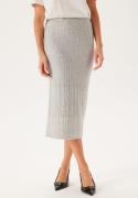 ONLY Onljeanett Life Midi Rib Skirt Light Grey Melange L