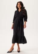 BUBBLEROOM Puff Sleeve Structured Dress  Black M