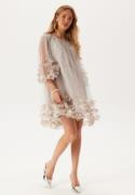 Ida Sjöstedt River Dress Pale Mushroom/SILVER GLITTERIL 42