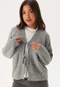 Object Collectors Item Objflora Re L/S KNIT CARDIGAN  Medium Grey Mela...