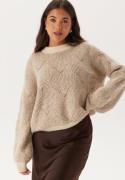 Pieces Pcjenna LS O-neck knit Whitecap Gray Detail:TAUPE GRA XL