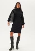 VILA Viostria Roll Neck L/S KNIT DR Black Beauty XL