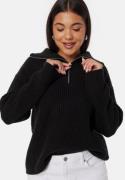 SELECTED FEMME Slfbloomie Ls Knit Half Zip Black XS