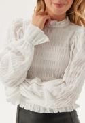 BUBBLEROOM Frill Structured Blouse White S