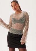 BUBBLEROOM Contrast Shimmer Top Gold M