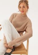 BUBBLEROOM Turtleneck Knitted Sweater Beige melange S