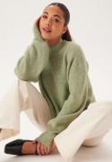 BUBBLEROOM Turtleneck Knitted Sweater Dusty green XL