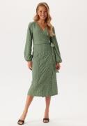 BUBBLEROOM Structure Wrap Dress Dusty green XS