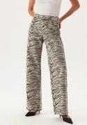 ONLY Onlhope Hw Zebra Wide Dnm Light Grey Denim Print:zebra 29/32