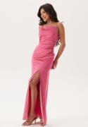 Bubbleroom Occasion Tie Back Satin Gown Pink 36